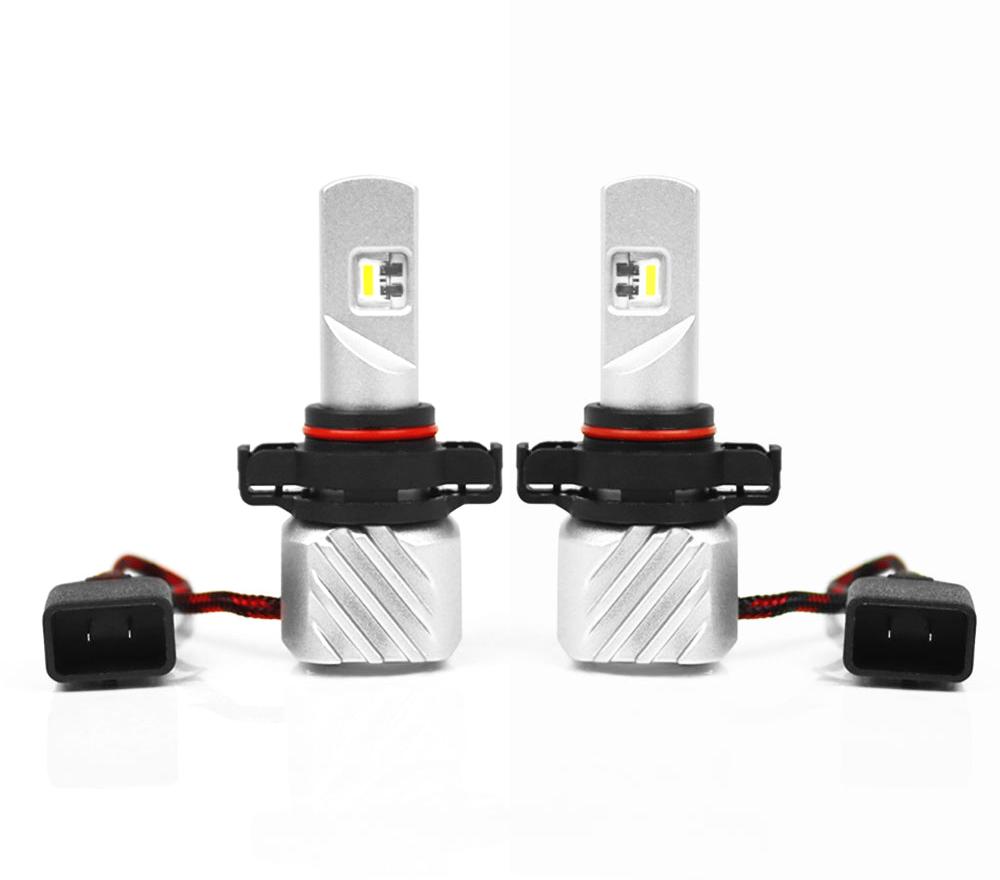 Paire LED super Compact, SANS FAN, pour Autos, MOTOS, FOGS, VTT, 10000Lm/paire, 6500K.