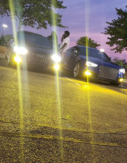 Paire LED pour FOGS, JAUNE 3000K, parfait pour la pluie et les tempêtes de neige.