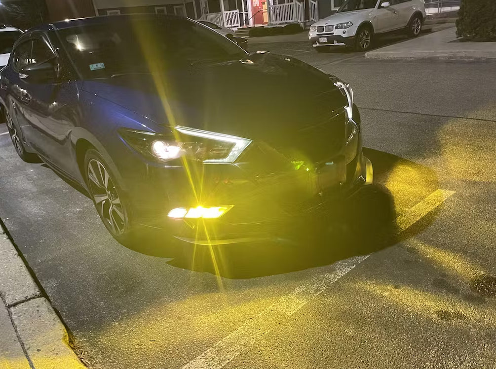 Paire LED pour FOGS, JAUNE 3000K, parfait pour la pluie et les tempêtes de neige.
