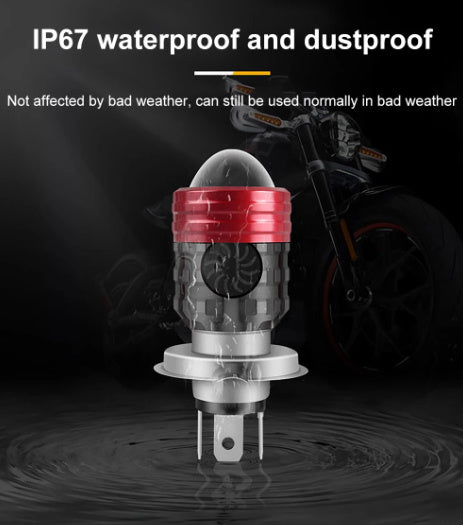 LED type H6M/P15D, H4/HS1, AC/DC 11-60 Volts, VTT, Scooter, Motocross, 2 couleurs (3000K et 6500K)