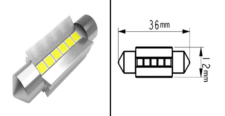 LED C5W pour intérieur d'auto. 31mm 36mm 39mm 42mm CANBUS SANS ERREUR