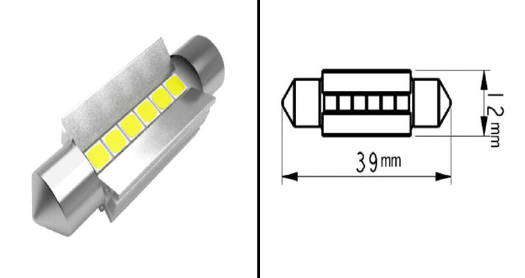 LED C5W pour intérieur d'auto. 31mm 36mm 39mm 42mm CANBUS SANS ERREUR