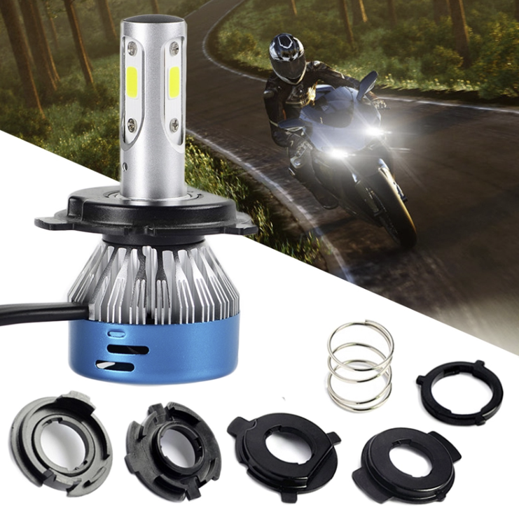LED H4/HS1 pour MOTO, SCOOTER, MOTOCROSS. 40W, Compatible courant AC/DC, Hi/Low. (1 unité)