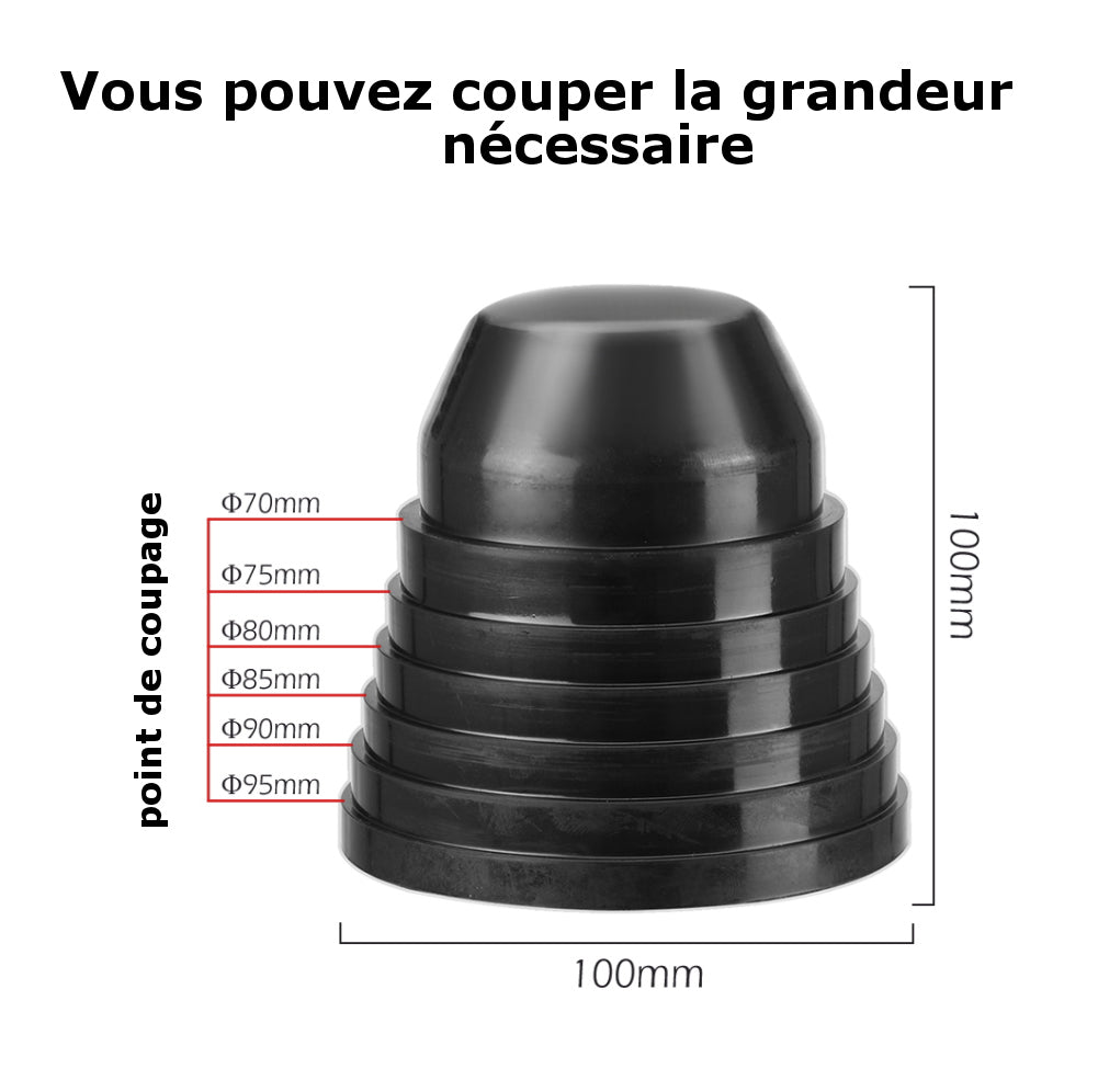 4 Pcs Universel Caoutchouc Voiture H4 LED Tête lumiere Sceau Capuchon  Diamètre Interne 75mm 