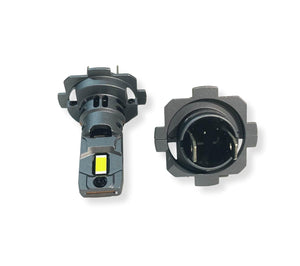 Paire LED type H7 compact, ventilé, pour motos/autos.