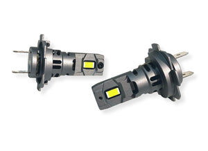 Paire LED type H7 compact, ventilé, pour motos/autos.