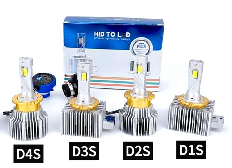 Conversion HID vers LED - Types: D1S / D2S / D3S / D4S - 100% Plug