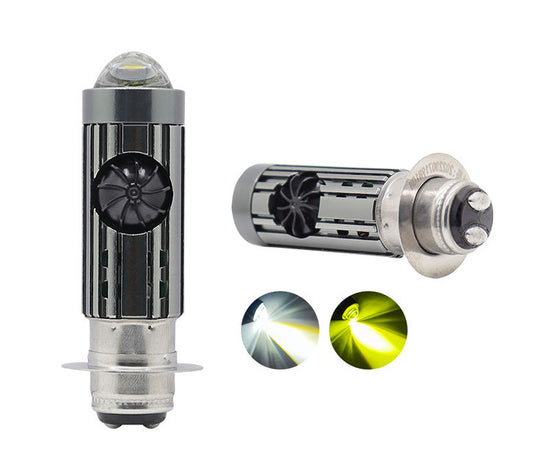LED type H6M/P15D, AC/DC 11-60 Volts, VTT, Scooter, Motocross, 2 couleurs (3000K et 6500K)