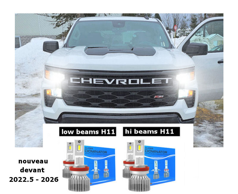 Kit LED CHEVROLET SILVERADO 1500 CUSTOM, TRAIL BOSS  2019-2020-2021-2022-2023-2024-2025-2026