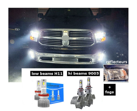 KIT LED RAM 1500 "CLASSIC" 2019-2020-2021-2022-2023 (phares réflecteurs)