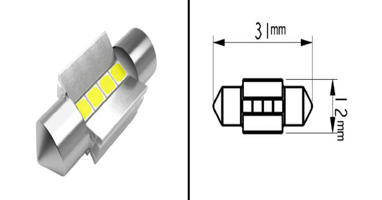 Ampoule LED c5w CANBUS / feston de 36 mm TYPE de 73 - Rabais de 20%