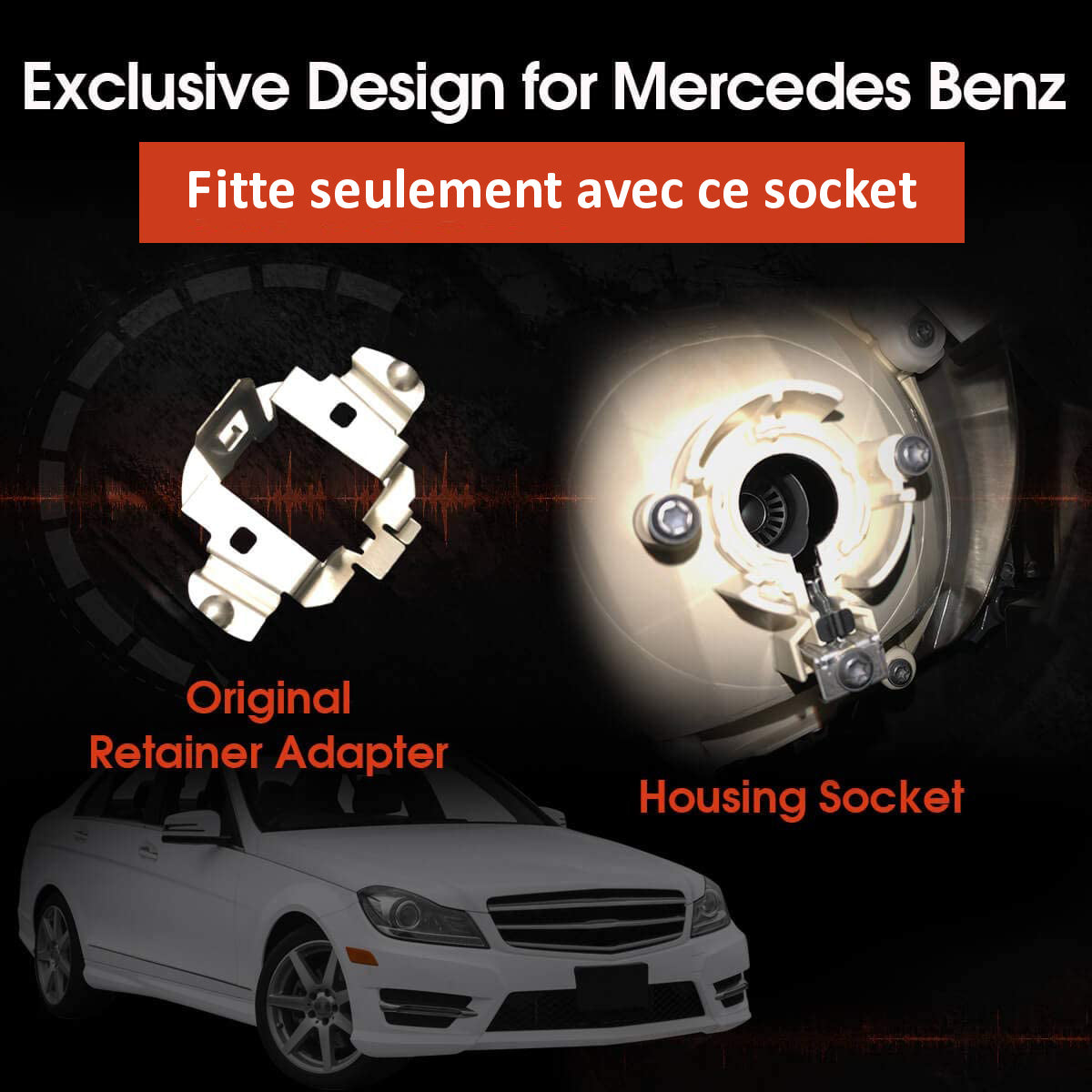 Paire LED H7 Custom #2 pour M-Benz CLA et VW Tiguan 2018-2021 et plus.